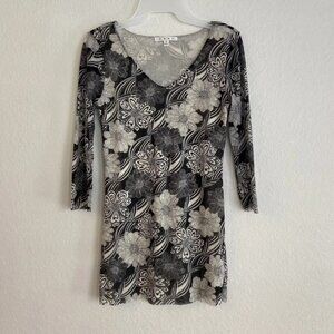 CAbi Bali Free Spirit Floral Mesh Tunic